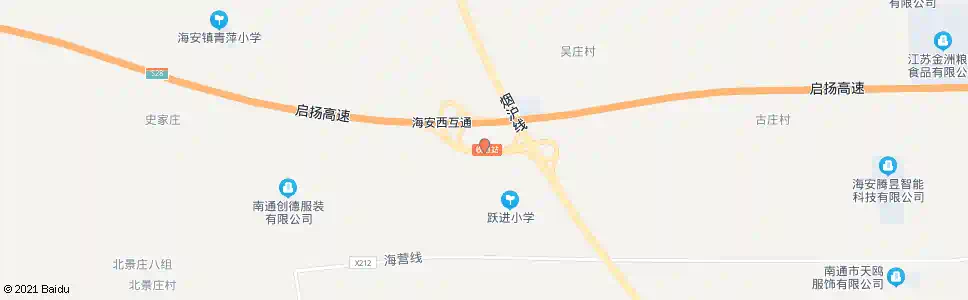 南通余北六大队_公交站地图_南通公交_妙搜公交查询2025