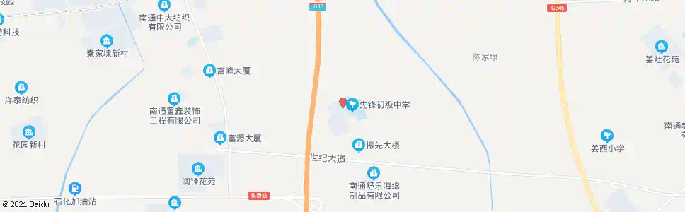 南通先锋中学_公交站地图_南通公交_妙搜公交查询2025