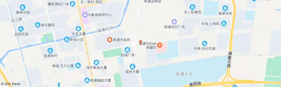 南通世纪大道园林路东_公交站地图_南通公交_妙搜公交查询2025