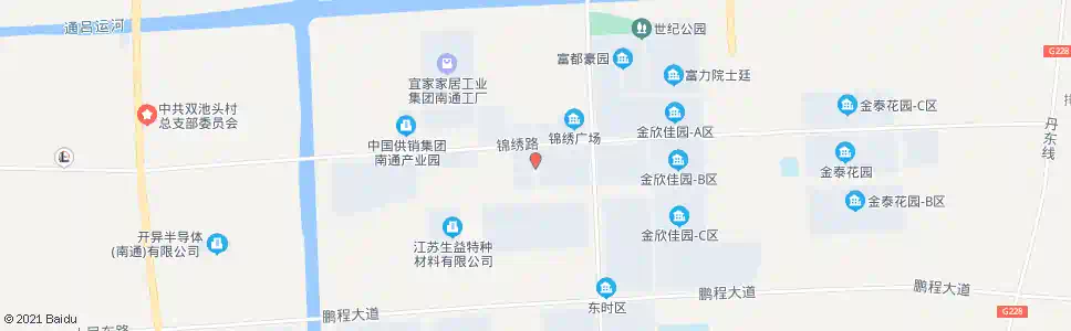 南通锦绣路金山路口_公交站地图_南通公交_妙搜公交查询2025