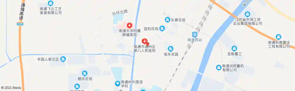 南通通州八院_公交站地图_南通公交_妙搜公交查询2025