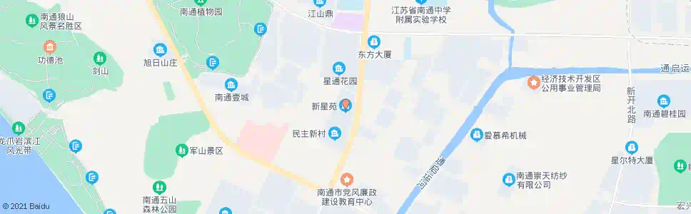南通新星苑_公交站地图_南通公交_妙搜公交查询2025