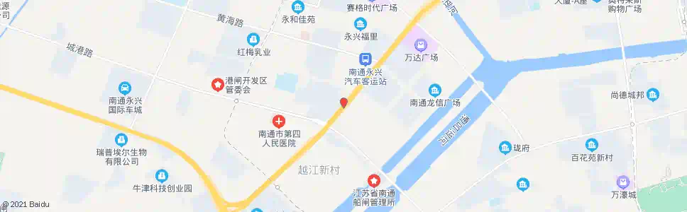 南通越江路口东_公交站地图_南通公交_妙搜公交查询2025