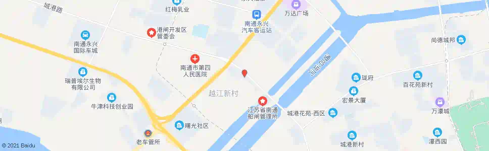 南通越江新村东门_公交站地图_南通公交_妙搜公交查询2025