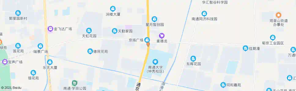 南通通京大道人民路口_公交站地图_南通公交_妙搜公交查询2025