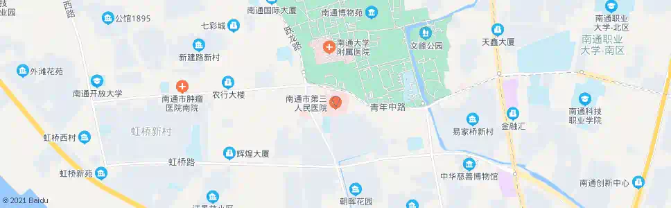 南通南通第三人民医院_公交站地图_南通公交_妙搜公交查询2025