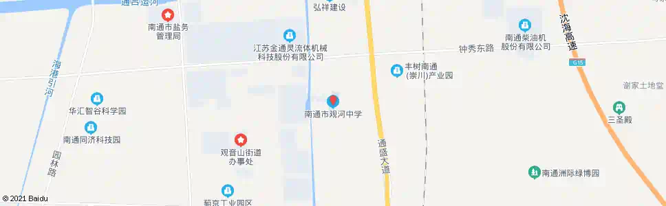 南通观河中学_公交站地图_南通公交_妙搜公交查询2025