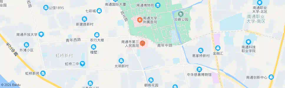 南通南通市第三人民医院_公交站地图_南通公交_妙搜公交查询2025