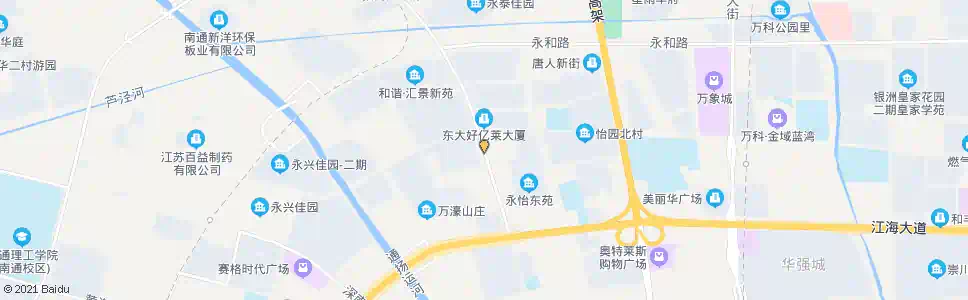 南通长泰路永怡路南_公交站地图_南通公交_妙搜公交查询2025