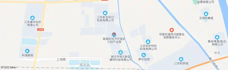 宿迁三创工业园_公交站地图_宿迁公交_妙搜公交查询2025