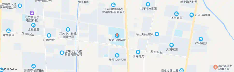 宿迁淮海技师学院_公交站地图_宿迁公交_妙搜公交查询2025