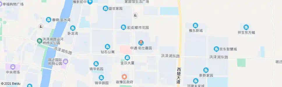宿迁中通名仕家园_公交站地图_宿迁公交_妙搜公交查询2025