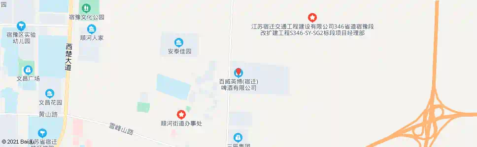 宿迁百威啤酒_公交站地图_宿迁公交_妙搜公交查询2025