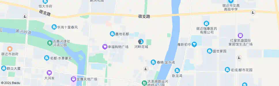 宿迁河畔花城_公交站地图_宿迁公交_妙搜公交查询2025