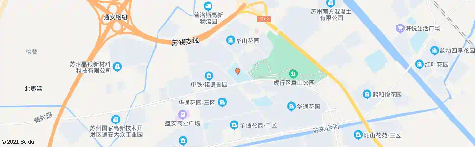 苏州通安中学_公交站地图_苏州公交_妙搜公交查询2025