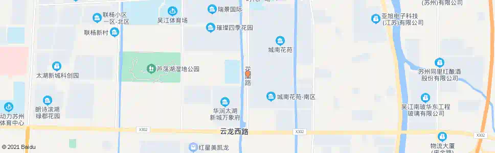 苏州花园路芦荡路北_公交站地图_苏州公交_妙搜公交查询2025