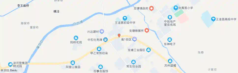 苏州支塘食品城_公交站地图_苏州公交_妙搜公交查询2025