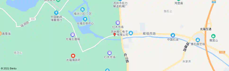 苏州光福红木市场_公交站地图_苏州公交_妙搜公交查询2025