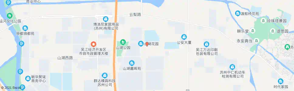 苏州山湖花园幼儿园_公交站地图_苏州公交_妙搜公交查询2025