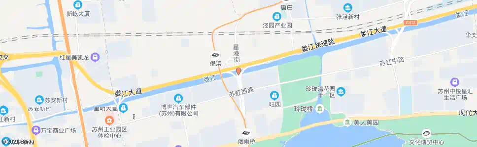 苏州星港立交桥_公交站地图_苏州公交_妙搜公交查询2025