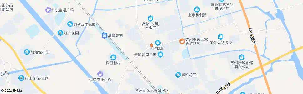 苏州新浒花园三区北门_公交站地图_苏州公交_妙搜公交查询2025