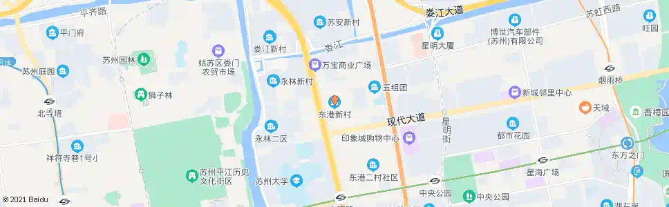 苏州东港新村_公交站地图_苏州公交_妙搜公交查询2025