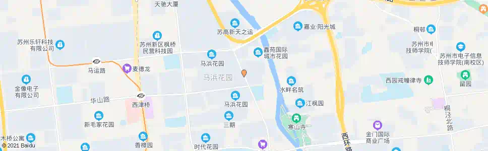 苏州滨河路华山路北_公交站地图_苏州公交_妙搜公交查询2025