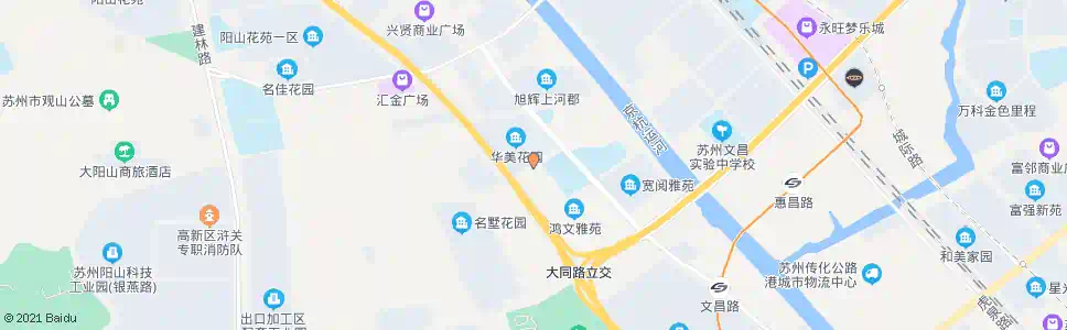 苏州华美花园南_公交站地图_苏州公交_妙搜公交查询2025