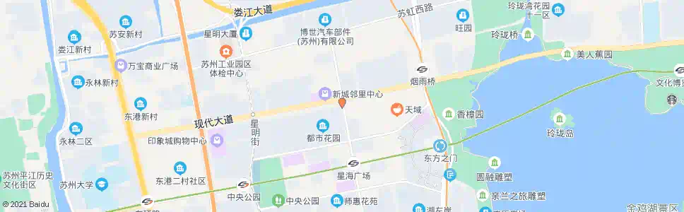 苏州星海街现代大道_公交站地图_苏州公交_妙搜公交查询2025