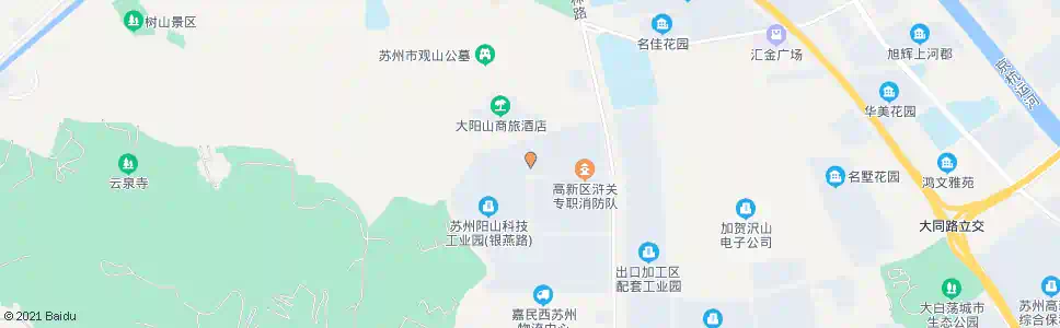 苏州石阳路观山路北_公交站地图_苏州公交_妙搜公交查询2025