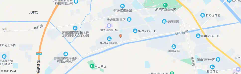苏州华通花园四区东_公交站地图_苏州公交_妙搜公交查询2025