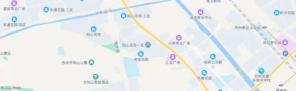 苏州阳山花苑一区_公交站地图_苏州公交_妙搜公交查询2025