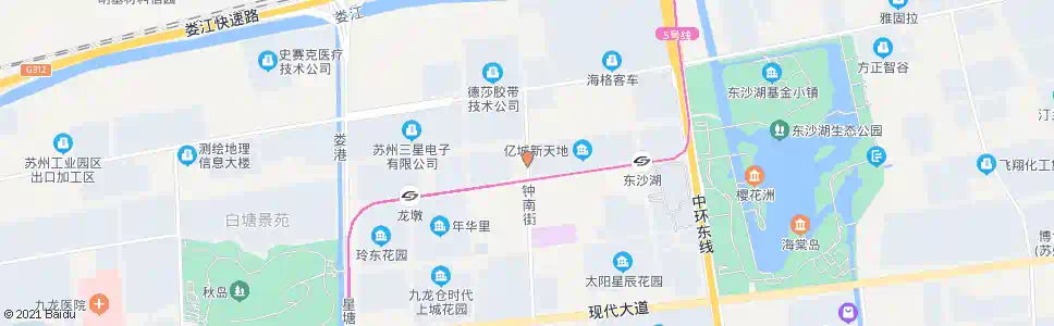 苏州钟南花苑西_公交站地图_苏州公交_妙搜公交查询2025