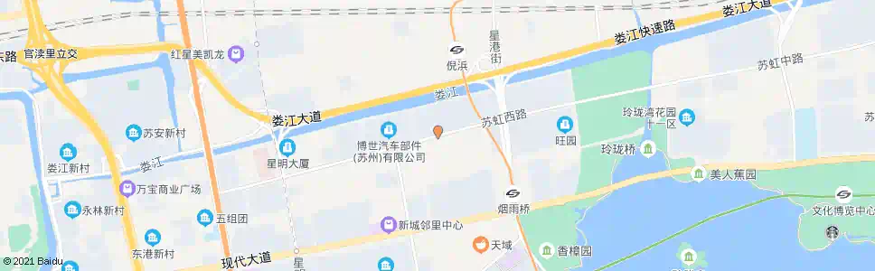 苏州苏虹工业坊_公交站地图_苏州公交_妙搜公交查询2025