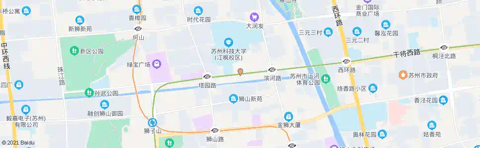 苏州何山花园南_公交站地图_苏州公交_妙搜公交查询2025