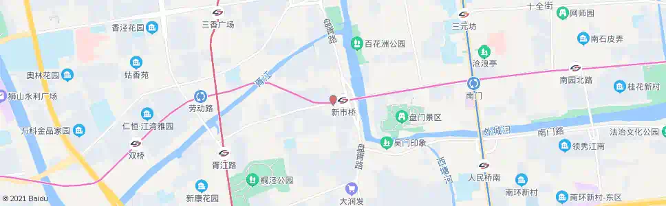 苏州新开河桥西_公交站地图_苏州公交_妙搜公交查询2025