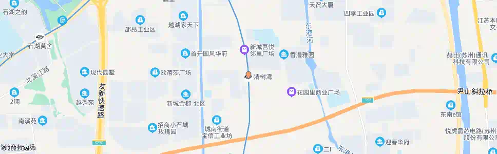 苏州清树湾站_公交站地图_苏州公交_妙搜公交查询2025