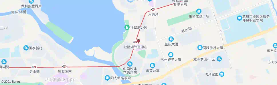 苏州独墅湖邻里中心北_公交站地图_苏州公交_妙搜公交查询2025