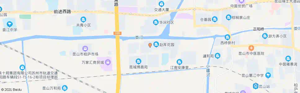 苏州赵厍花园b区_公交站地图_苏州公交_妙搜公交查询2025