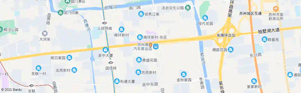 苏州东南环立交换乘枢纽站_公交站地图_苏州公交_妙搜公交查询2025