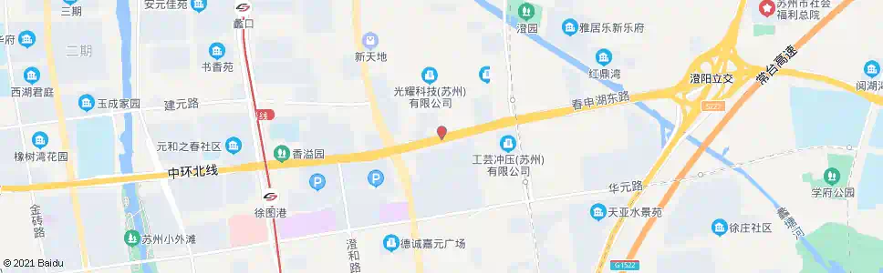 苏州春申湖东路澄虹路西_公交站地图_苏州公交_妙搜公交查询2025