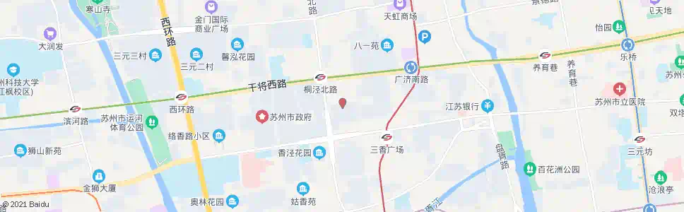 苏州彩香新村(行政服务中心)_公交站地图_苏州公交_妙搜公交查询2025