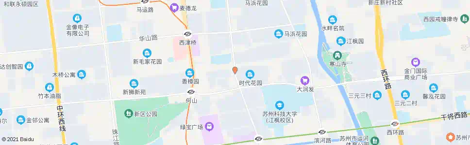 苏州时代花园西_公交站地图_苏州公交_妙搜公交查询2025