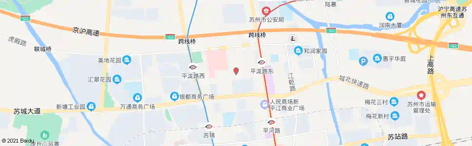 苏州行政服务中心中_公交站地图_苏州公交_妙搜公交查询2025
