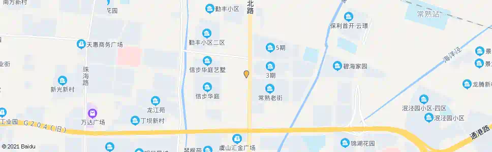 苏州常熟老街海虞北路_公交站地图_苏州公交_妙搜公交查询2025