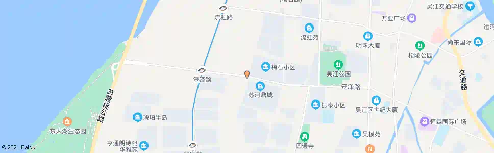 苏州苏州河路笠泽路南_公交站地图_苏州公交_妙搜公交查询2025