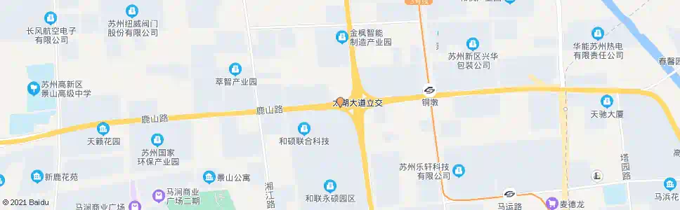 苏州鹿山路金枫路西_公交站地图_苏州公交_妙搜公交查询2025