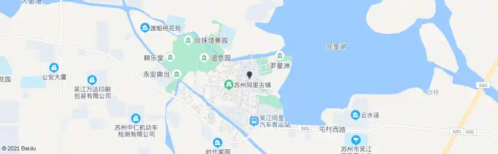 苏州同里湖度假村_公交站地图_苏州公交_妙搜公交查询2025