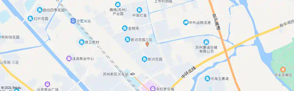 苏州新浒花园一区北_公交站地图_苏州公交_妙搜公交查询2025