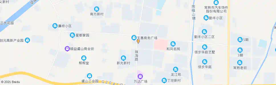 苏州景天花园(珠海路)_公交站地图_苏州公交_妙搜公交查询2025